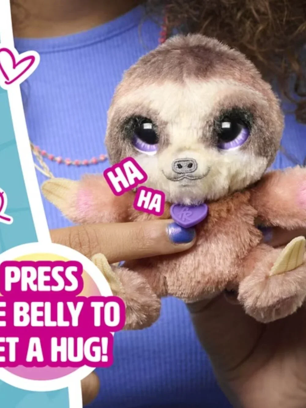 FurReal My Minis Little Hugs Sloth Interactive Plush 4.5